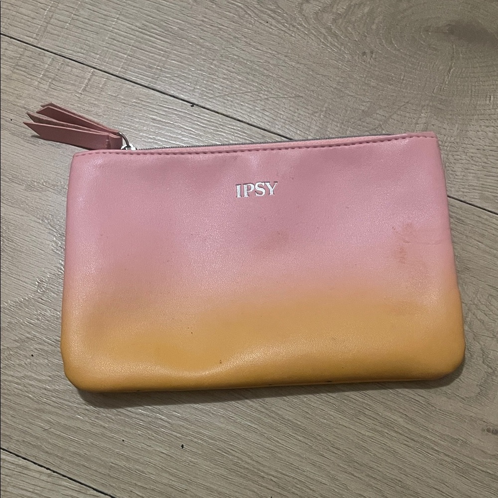 Ipsy Pink and Yellow Cosmetic Bag